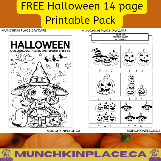 FREE 14 Page Halloween Colouring Page and Worksheet Pack Printable