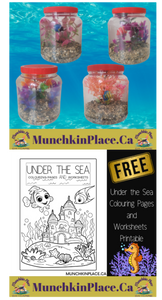 Waterless Fish Bowl and Free Under the Sea Worksheet Printable Pack