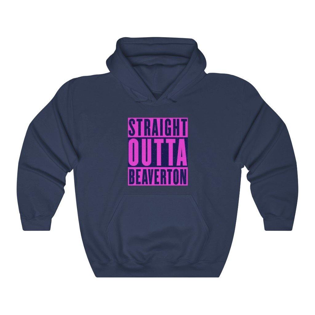 Straight Outta Beaverton Heavy Blend™ Hooded Sweatshirt Salmon - Munchkin Place Shop 