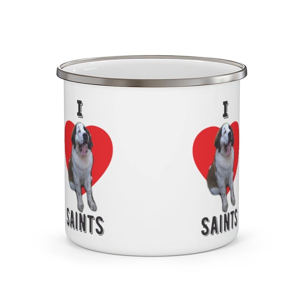 I Love Saints Enamel Camping Mug - Munchkin Place Shop 