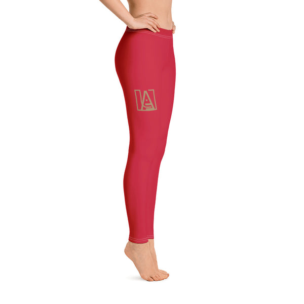 Michael Kors Women's Fishnet Print Leggings Red Size X-Small